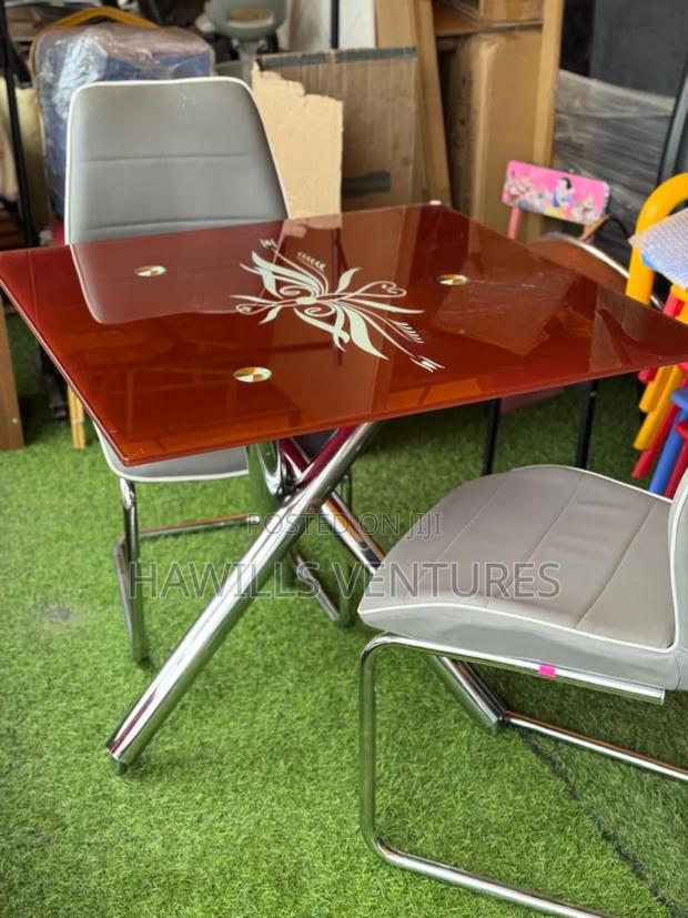 Modern 2- 1glass Dining Room Set