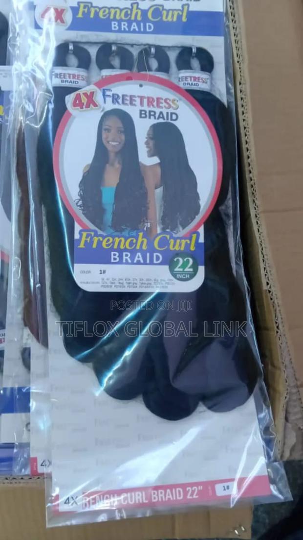 22"French Curly Braid Hair photo 5