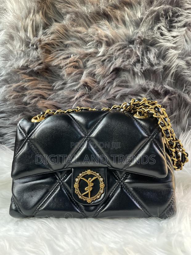 Black Quilted Leather Shoulder Bag photo 2