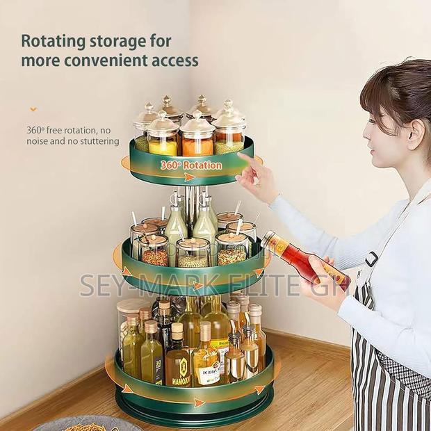 3 Tier Rotation Multifunctional Spice Rack · Photo 4