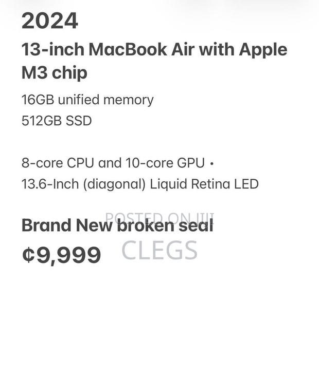 New Laptop Apple MacBook Air 2024 M3 13-Inch 16GB Apple M4 SSD 256GB photo 2
