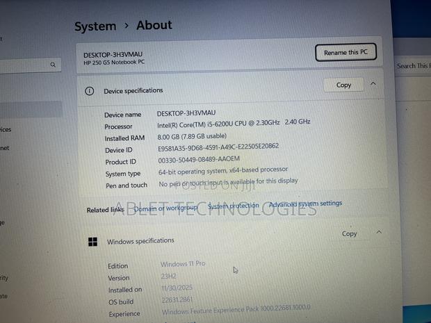 Laptop HP 250 G5 8GB Intel Core I5 SSD 256GB photo 6