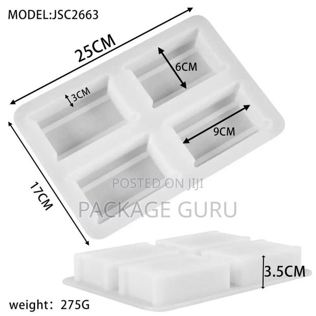 4 Cavity 275g Soap Mold photo 2