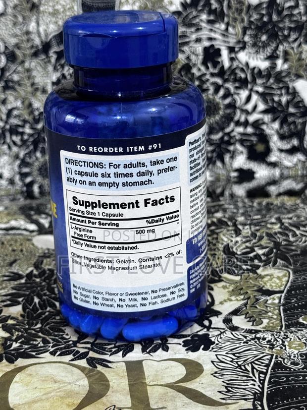Puritan's Pride L Arginine 500mg photo 2