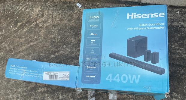 Hisense 5.1ch Soundbar With Wireless Subwoofer 440 Watts 2 Sourrounds