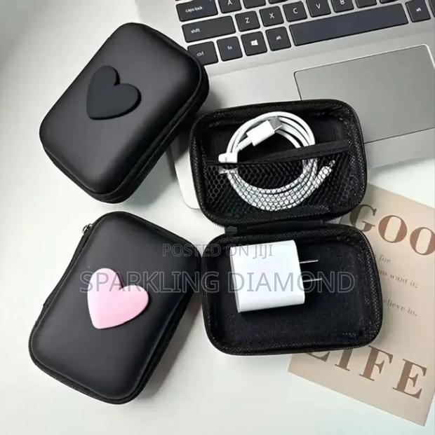 Heart-Shaped Mini Storage Case for Cables Earphones