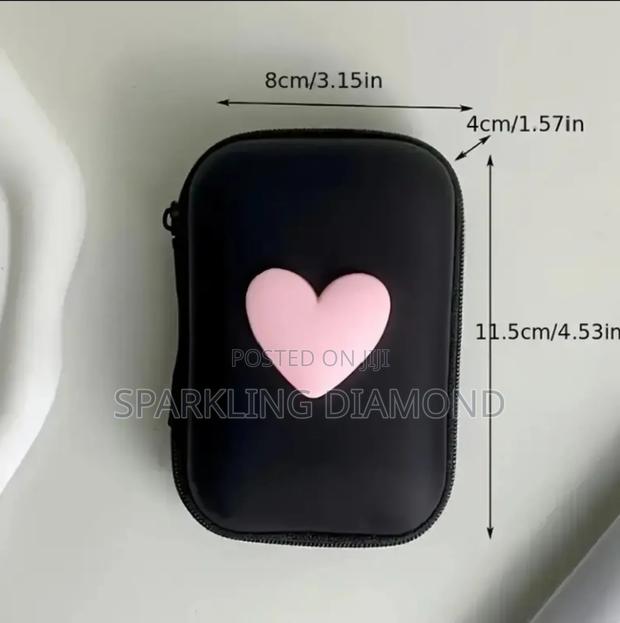 Heart-Shaped Mini Storage Case for Cables Earphones photo 2