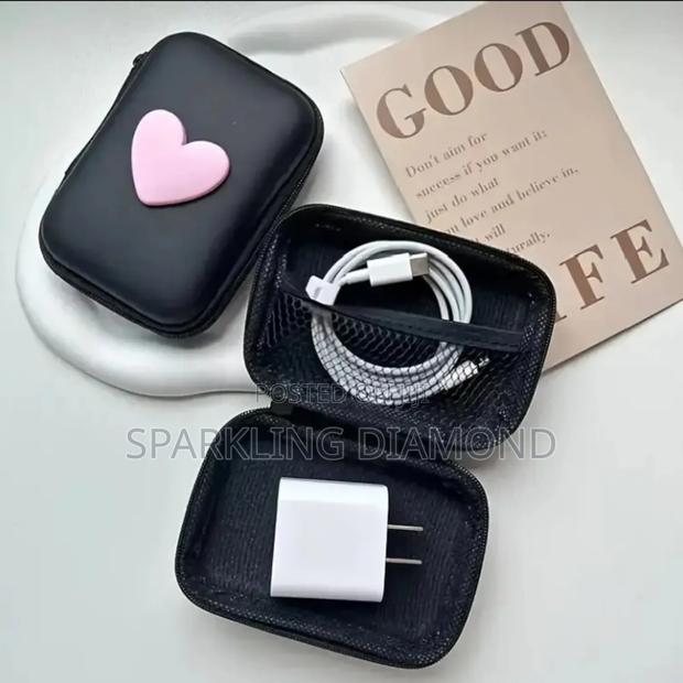 Heart-Shaped Mini Storage Case for Cables Earphones photo 5