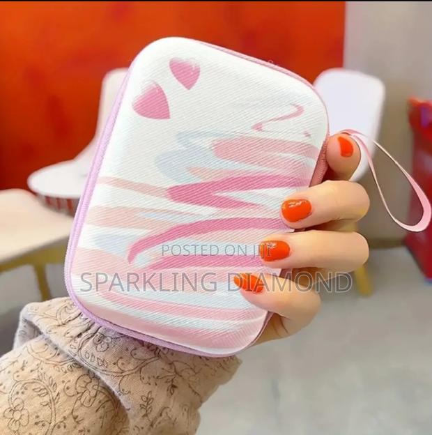 Cute Pink Mini Storage Case – For Cables, Earphones Accessories photo 2