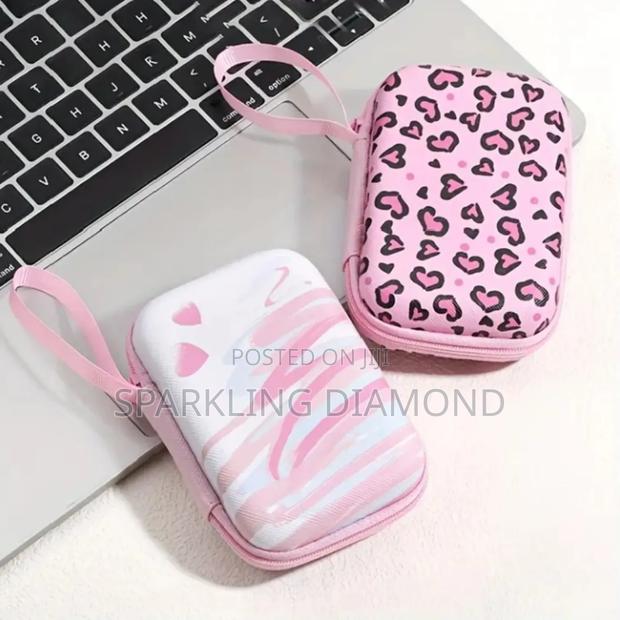 Cute Pink Mini Storage Case – For Cables, Earphones Accessories photo 3
