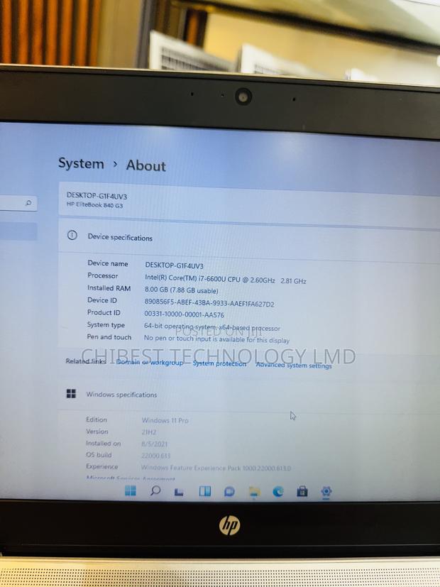 Laptop HP EliteBook 840 G3 8GB Intel Core i7 SSD 256GB photo 9