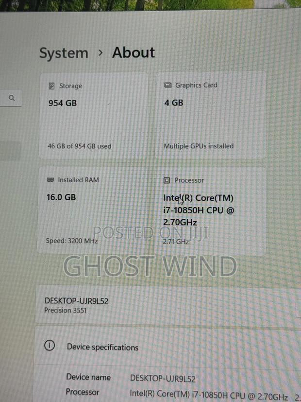 Laptop Dell Precision 15 3551 16GB Intel Core i7 SSD 1T photo 4