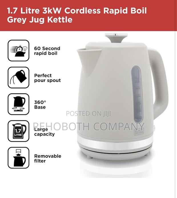 Black+Decker Bxke10072gb Jug Kettle With 1.7l Capacity, 3kw, Grey photo 2