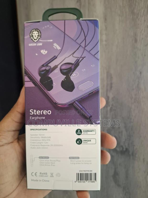 Green Lion Stereo Earphone , Audio Jack · Photo 4