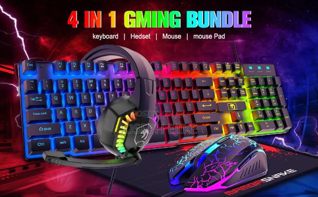 4 in 1 Gaming Keyboard and Mouse Wired Tf810,With Backlight photo 2