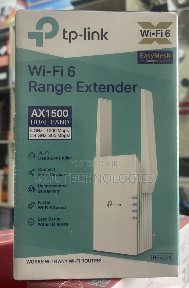 Tp-link Wi-fi 6 Range Extender Easymesh Ax1500 Dual Band Re505x