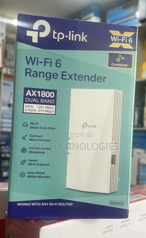 Tp-Link Wi-Fi 6 Range Extender Ax1800 Dual Band Mesh Extender Re600x photo 3