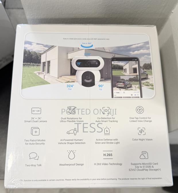 Ezviz Wifi Camera Cs-H90 Dual Lens 4mp+4mp 2way Audio · Photo 2