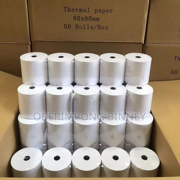 Thermal Paper Rolls 80x80mm Thick and Clear 50 Pieces in the Box photo 2