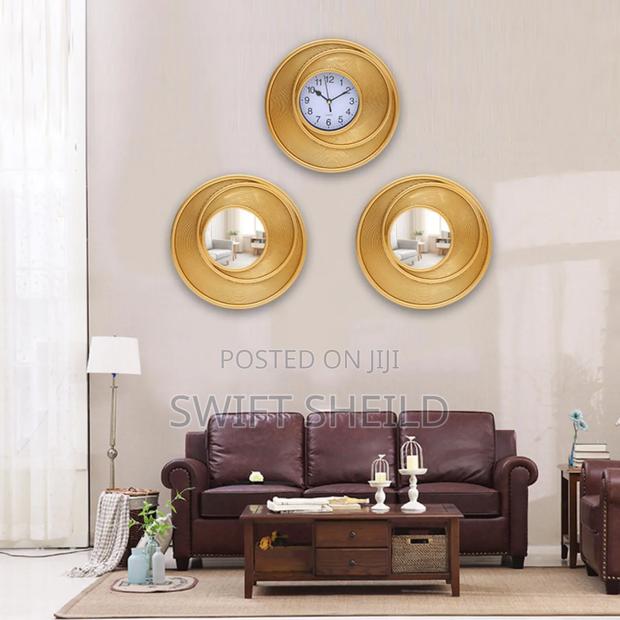 3 Set Mirror and Clock for Decor photo 2