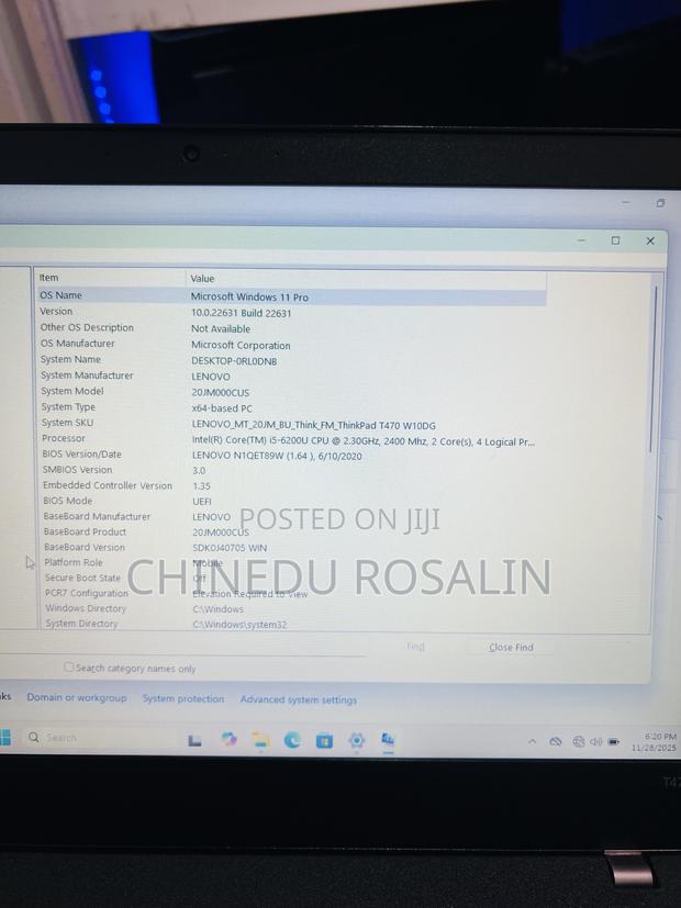 Laptop Lenovo ThinkPad T470 8GB Intel Core I5 SSD 256GB photo 6
