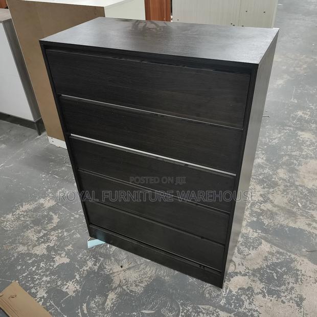 5 Drawers Cabinet. Black Color