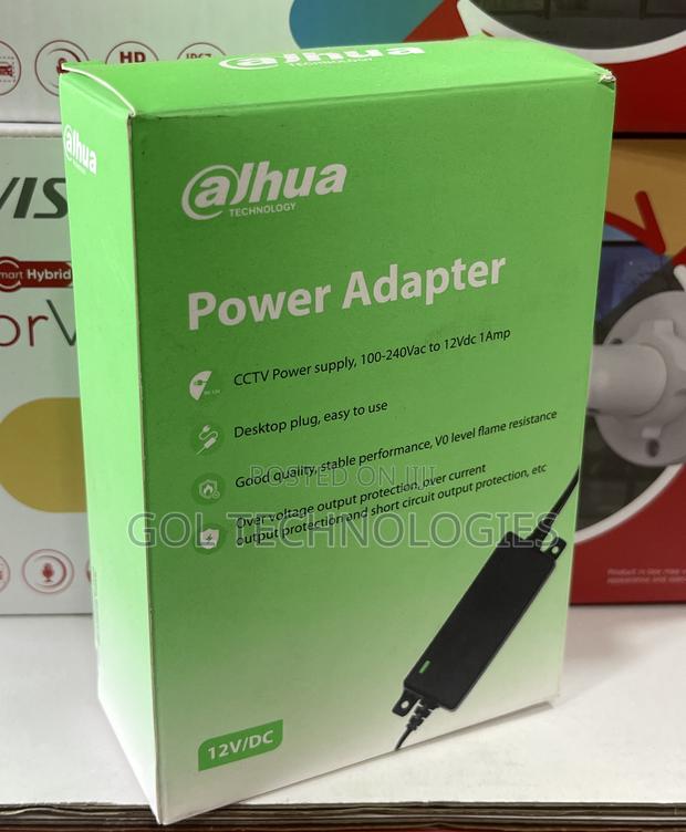 Power Adapter 12v 1ah CCTV Power Supply, 100-240vac to 12vdc 1amp photo 2