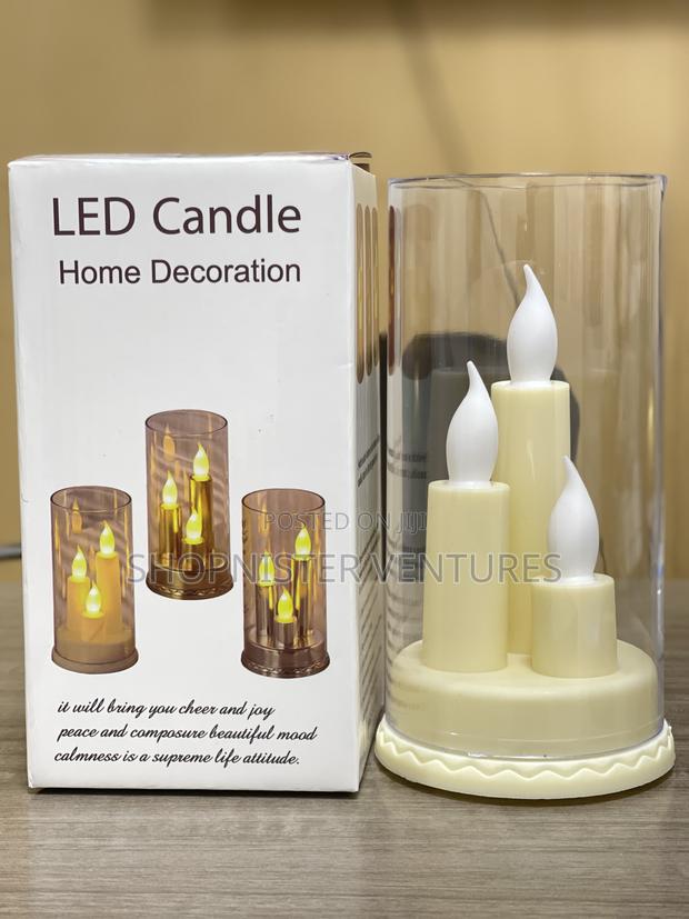 Led Candle Hole Deco With Glass photo 3
