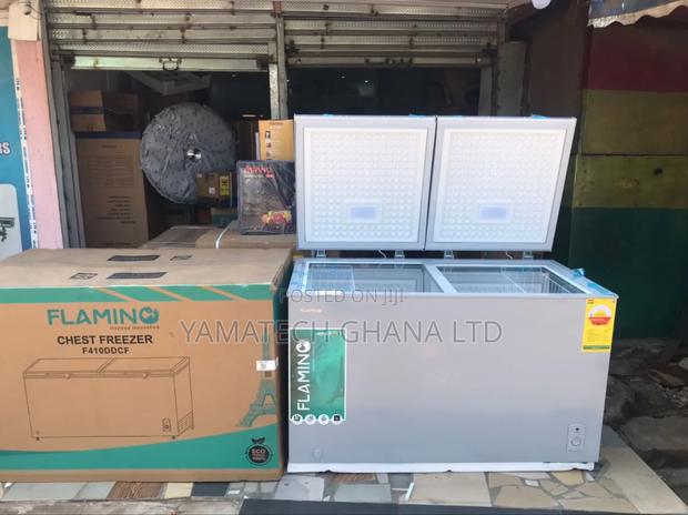 Quality Flamino 350 Litre Double Door Chest Freezer With Sliding Glass