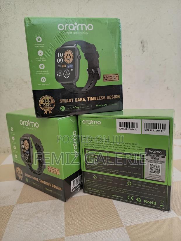 Oraimo Watch 6n 1.83'' Full Touch Color Screen Smart Watch photo 2