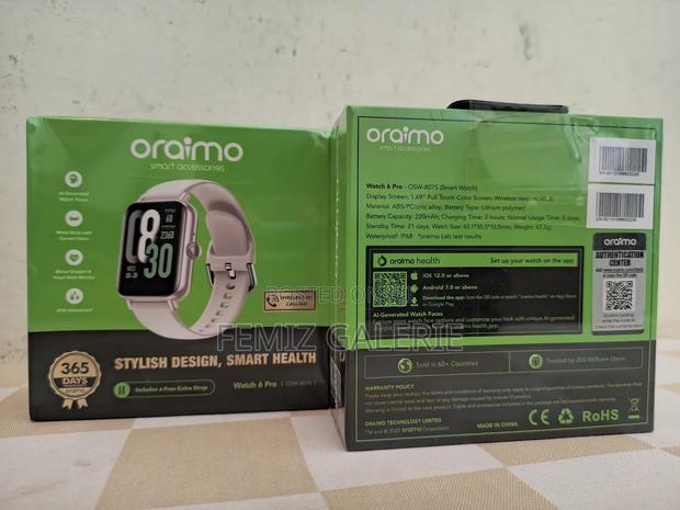 Oraimo Watch 6 Pro 1.69'' Full Touch Smart Watch photo 2