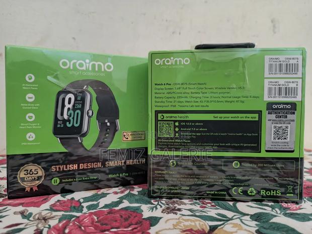 Oraimo Watch 6 Pro 1.69'' Full Touch Smart Watch photo 2