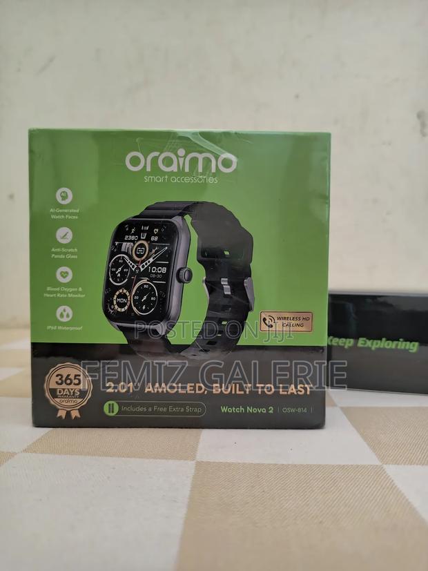 Oraimo Watch Nova 2 2.01" Amoled Ip68 Curved Touchscreen Smart Watch photo 3