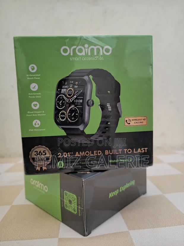 Oraimo Watch Nova 2 2.01" Amoled Ip68 Curved Touchscreen Smart Watch