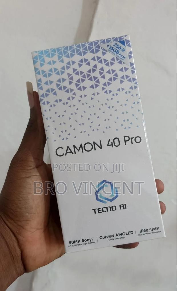 New Tecno Camon 40 Pro 256 GB Black