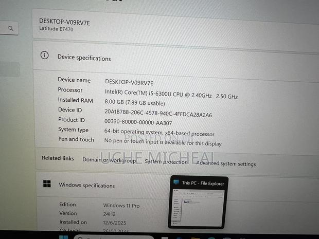 Laptop Dell Latitude E7470 8GB Intel Core i5 SSD 256GB photo 3