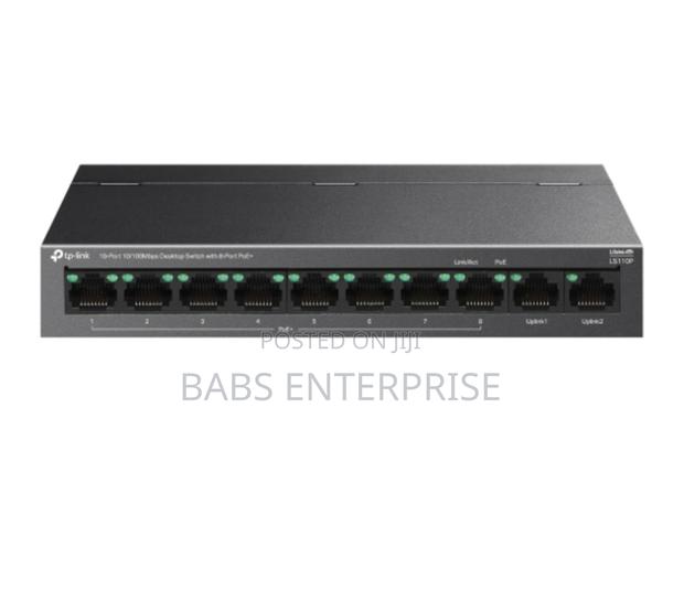 Tp-link Ls110p 10-port 10/100mbps Desktop Switch With 8-port Poe+