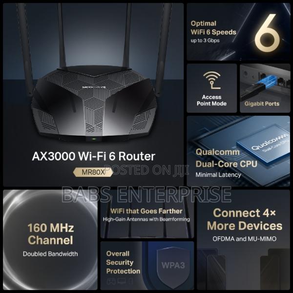 Mercusys Mr80x Ax3000 Dual-band Wi-fi 6 Router photo 6