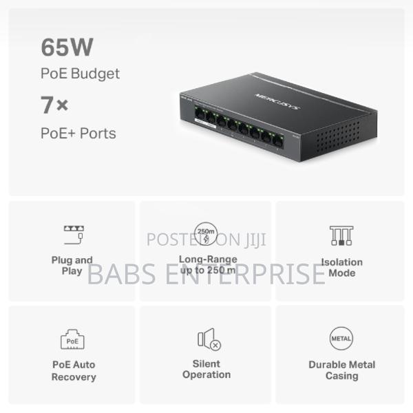 Mercusys Ms108gp 8-port Gigabit Desktop Switch With 7-port Poe+ photo 4