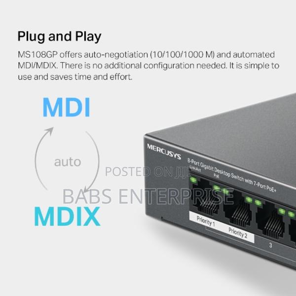 Mercusys Ms108gp 8-port Gigabit Desktop Switch With 7-port Poe+ photo 6