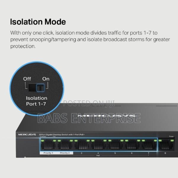 Mercusys Ms108gp 8-port Gigabit Desktop Switch With 7-port Poe+ photo 7