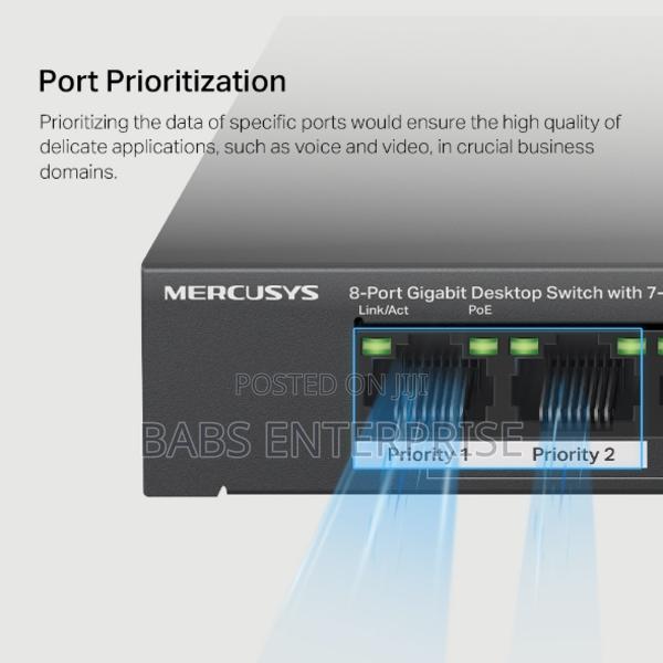Mercusys Ms108gp 8-port Gigabit Desktop Switch With 7-port Poe+ photo 8