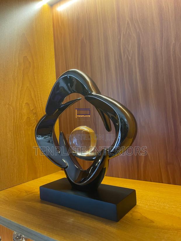 Absract Orbit Sculpture With Crystal Ball photo 2