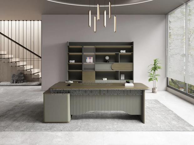 An Authentic 1.8 Brown Executive Office Table