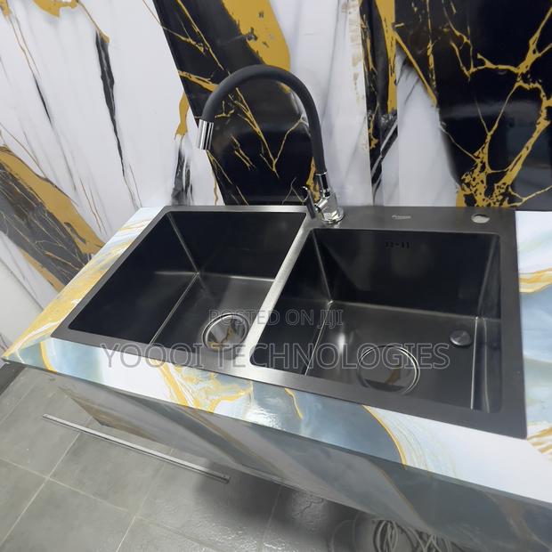 Double Nano Kitchen Sink With Tray And Tap photo 2