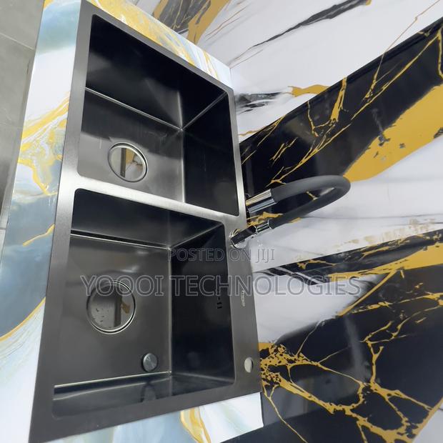 Double Nano Kitchen Sink With Tray And Tap photo 4
