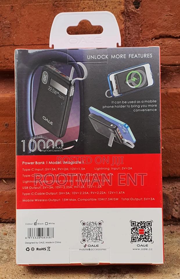 Oale Quality 10,000mah Powerbank (Supports Wireless Charging) photo 2