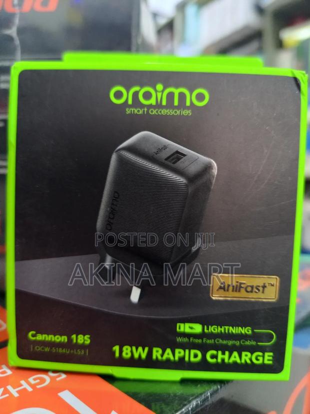 Oraimo 18w Rapid Charger With Cable Ocw-5184u+L53