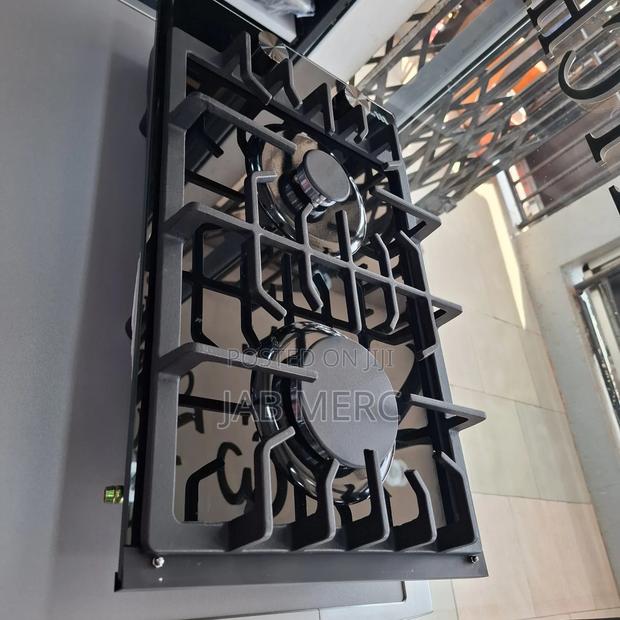 30cm Gas Hob 2 Burners Automatic Ignition Glass Top