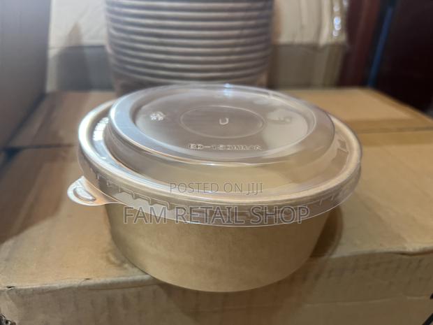 Kraft Paper Bowl + Lid(3 Sizes Available!) for Salad, Noodle, Rice Etc · Photo 3